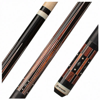 Players Black, Cocobolo, and Thuya Burl Graphic Series Pool Cue - G4144