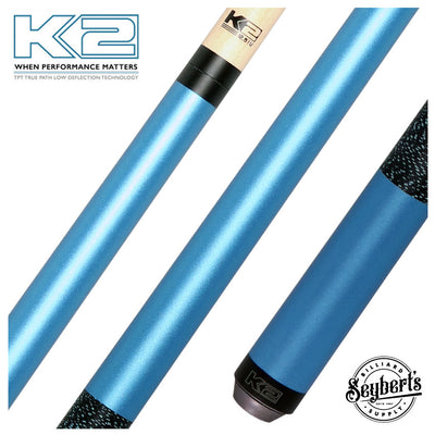 K2 Matte Metallic Blue Pool Cue with 12.50mm K2 LD Shaft