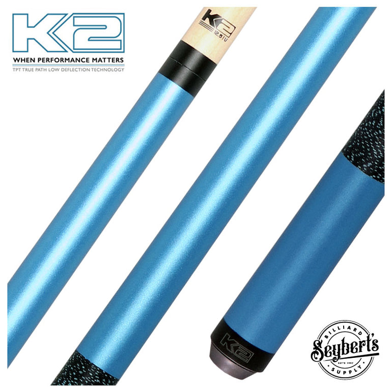 K2 Matte Metallic Blue Pool Cue with 12.50mm K2 LD Shaft