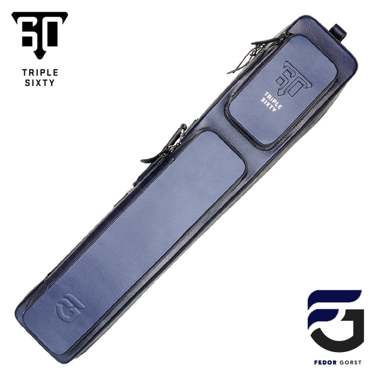 Triple 60 Fedor Gorst Limited 4X8 Custom Two-Tone Blue Leather Butterfly Soft Cue Case