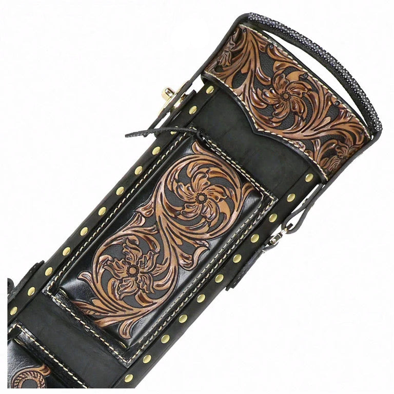 Volturi Custom Black Genuine Crocodile 4X8 Hard Pool Cue Case