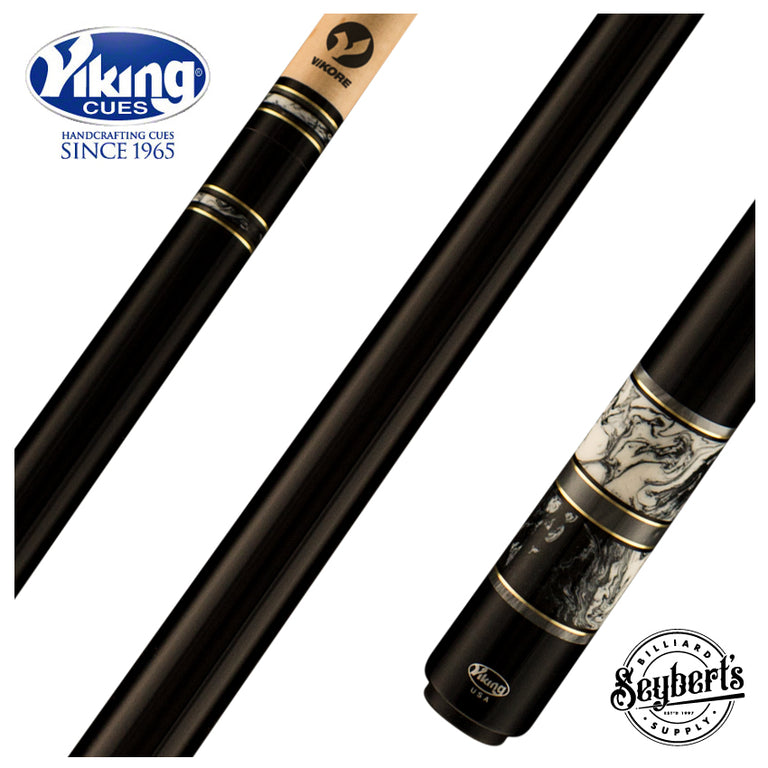 Viking DF0102 Defender Series Play Cue -Midnight Black Stained Maple with Venetian Marble Premium Pearl