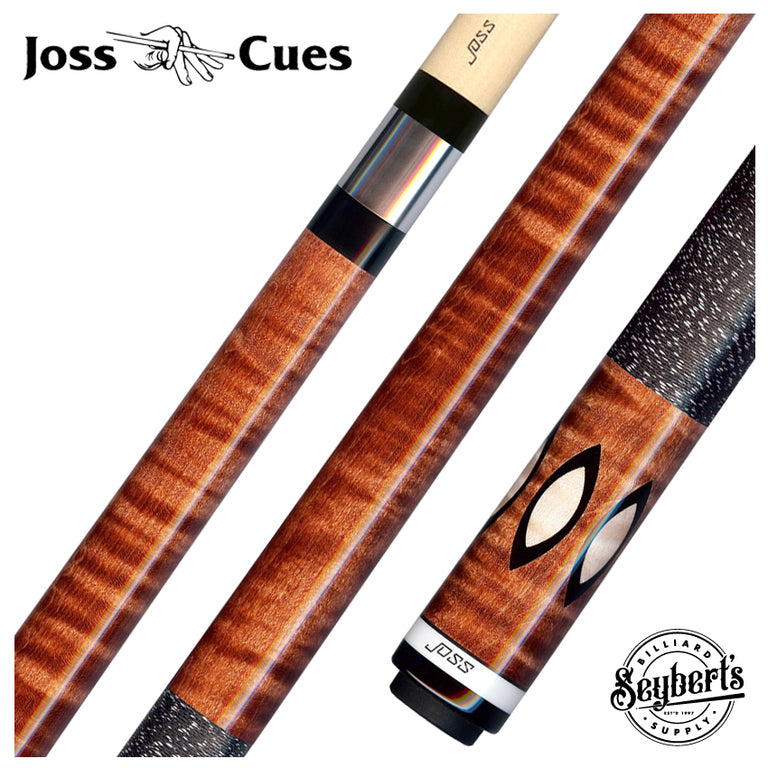 Joss Nutmeg-Stained Maple with Black and Maple Inlays Pool Cue - JC25944