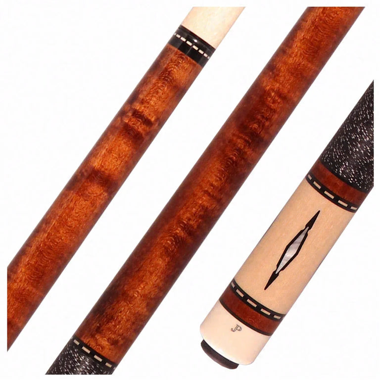 Pechauer JP Series JP03T Chestnut-Stained Maple Pool Cue with Linen Wrap