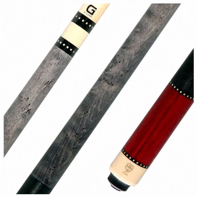 McDermott Gray-Stained Birdseye Maple and Dymondwood Cue of the Month with G-Core Shaft