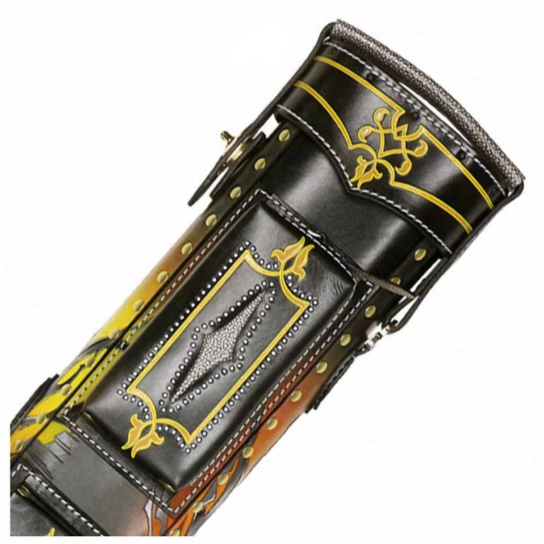 Volturi Custom Batman Yellow 4x8 Hard Pool Cue Case - VCBATMAN4X8Y