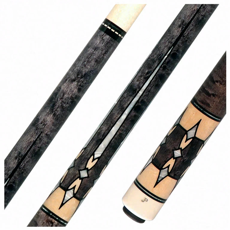 Pechauer JP Series JP24T Smoke-Stained Maple with Pearl Point Inlays No Wrap Pool Cue
