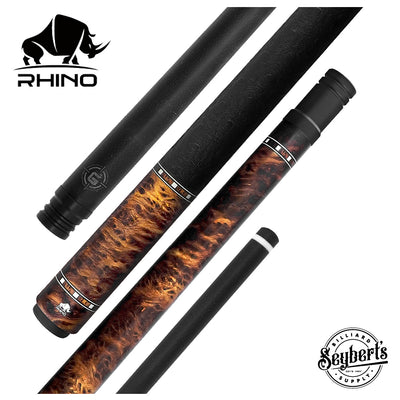 Rhino G-W Series Thuya Graphic Carbon Pool Cue with Embossed Leather Wrap - DIS