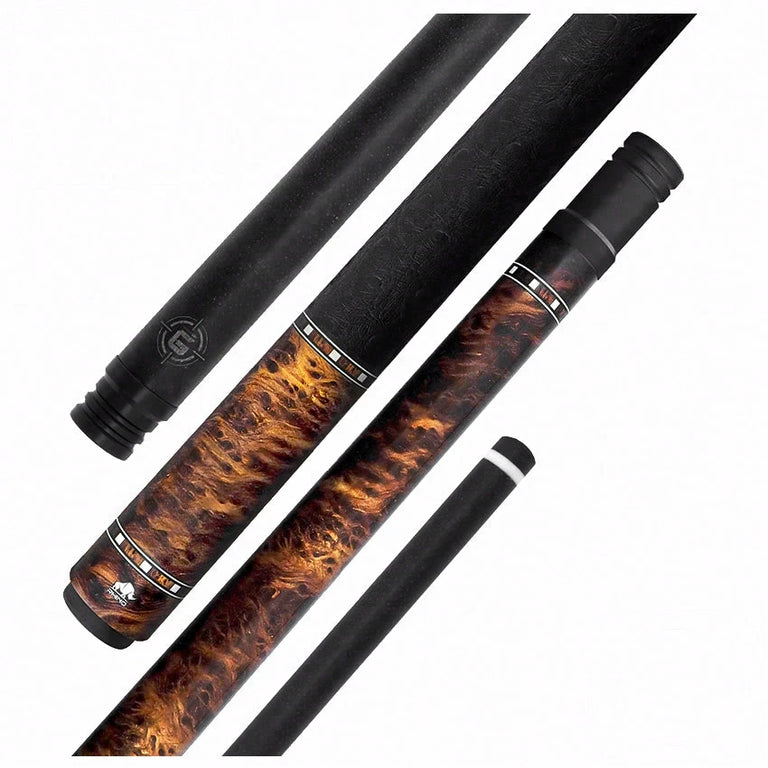 Rhino G-W Series Thuya Graphic Carbon Pool Cue with Embossed Leather Wrap - DIS