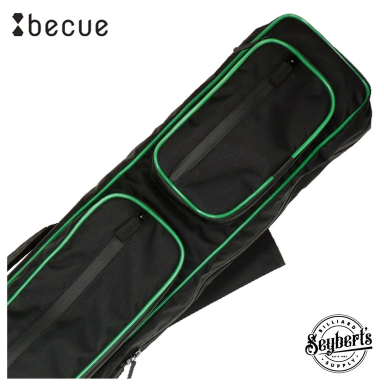 Becue Arax 4x8 Soft Butterfly Cue Case - Black/Green