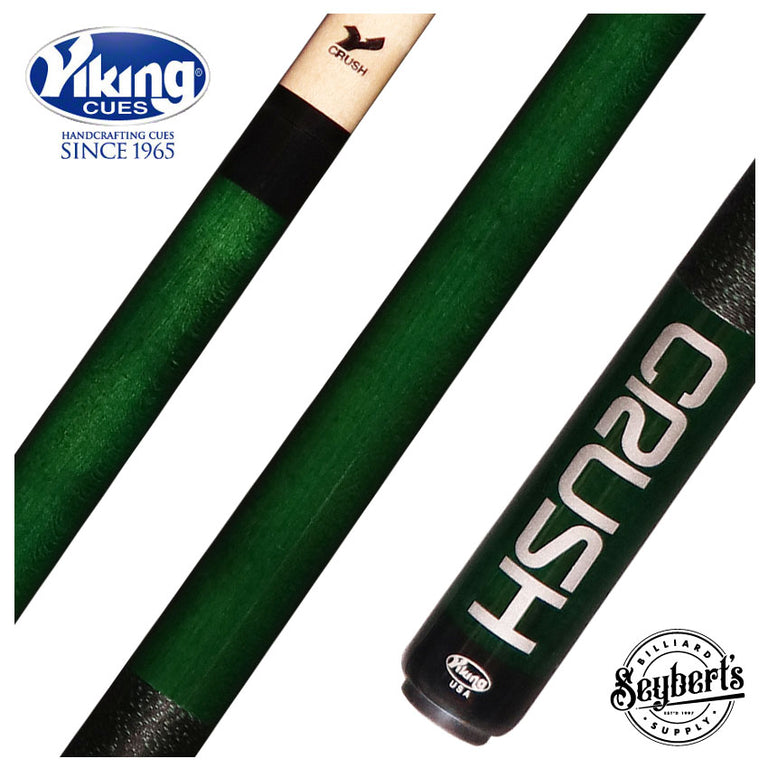 Viking Crush Emerald-Stained Break Cue with Emerald-Stained Punch Butt and 1 VCrush Shaft - CRUSHPUNCHC-DIS