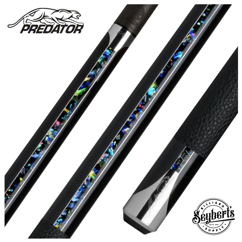 Predator P3 Galaxy Metallic Black with Galaxy Stripes Pool Cue