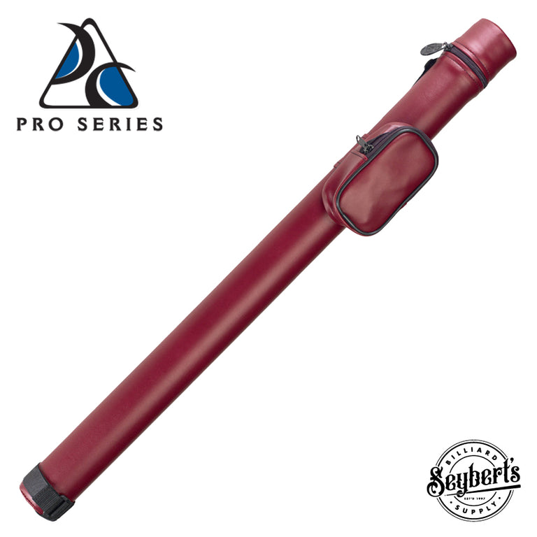 Pro Series Leatherette Burgundy 1x2 Hard Pool Cue Case - PJCNL