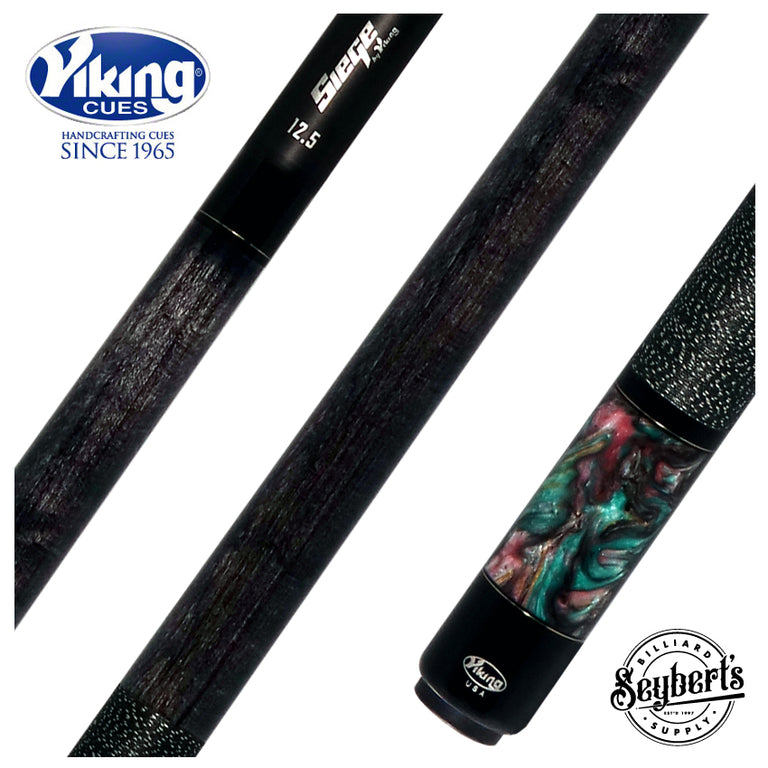Viking Bedlam Series Smoke-Stained Maple with Galaxy Shimmer Pearl Play Cue with 12.5mm Siege Carbon Fiber Shaft