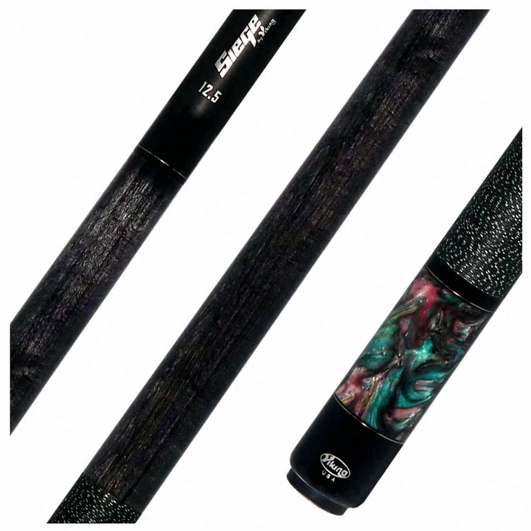 Viking Bedlam Series Smoke-Stained Maple with Galaxy Shimmer Pearl Play Cue with 12.5mm Siege Carbon Fiber Shaft