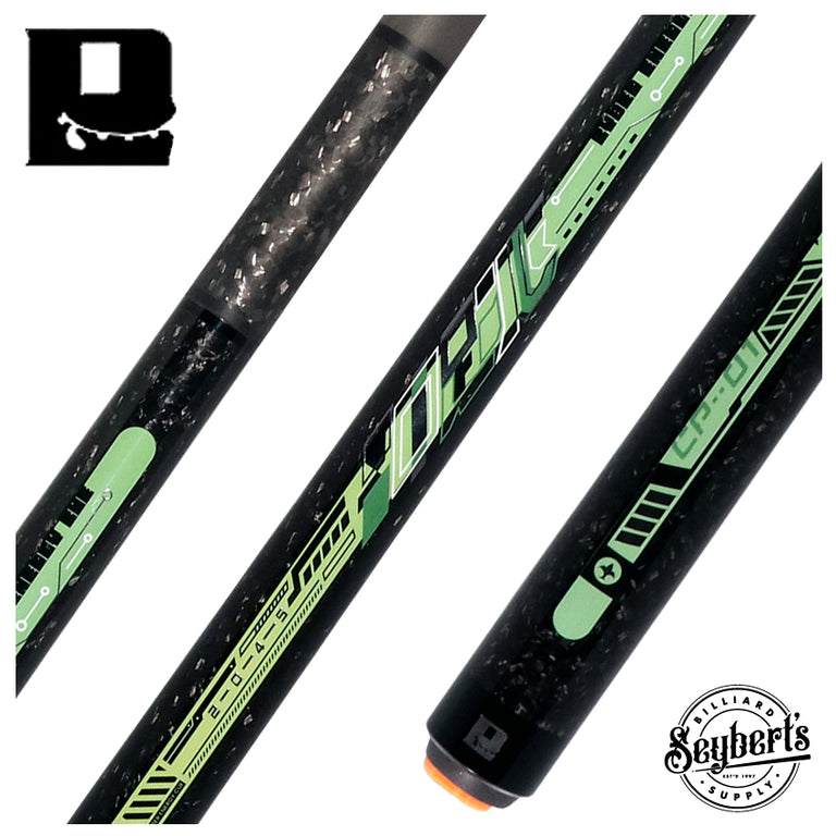 Little Monster Cyber Energy Environment Green No Wrap Break/Jump Cue with Carbon Fiber Shaft