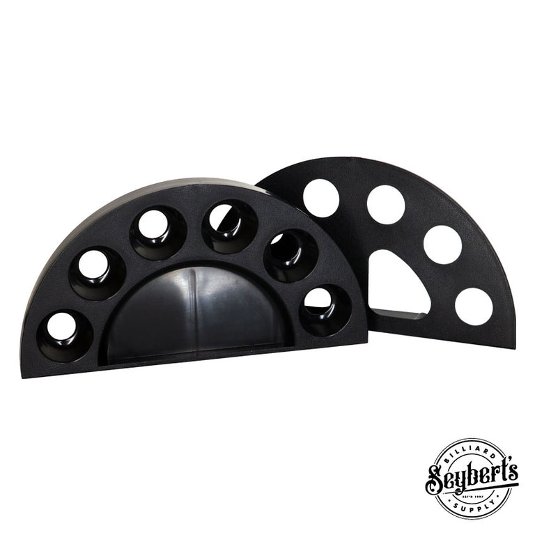 Poolgods Half Moon Wall Mount 6 Cue Rack