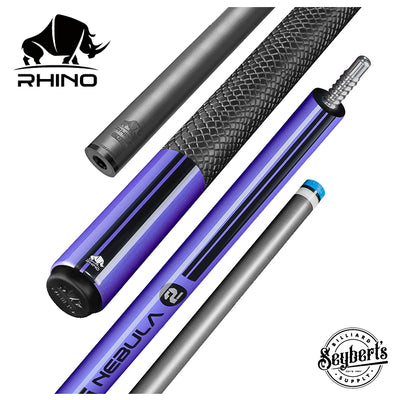 Rhino Nebula 2 Amethyst Purple Carbon Pool Cue with Sports Wrap