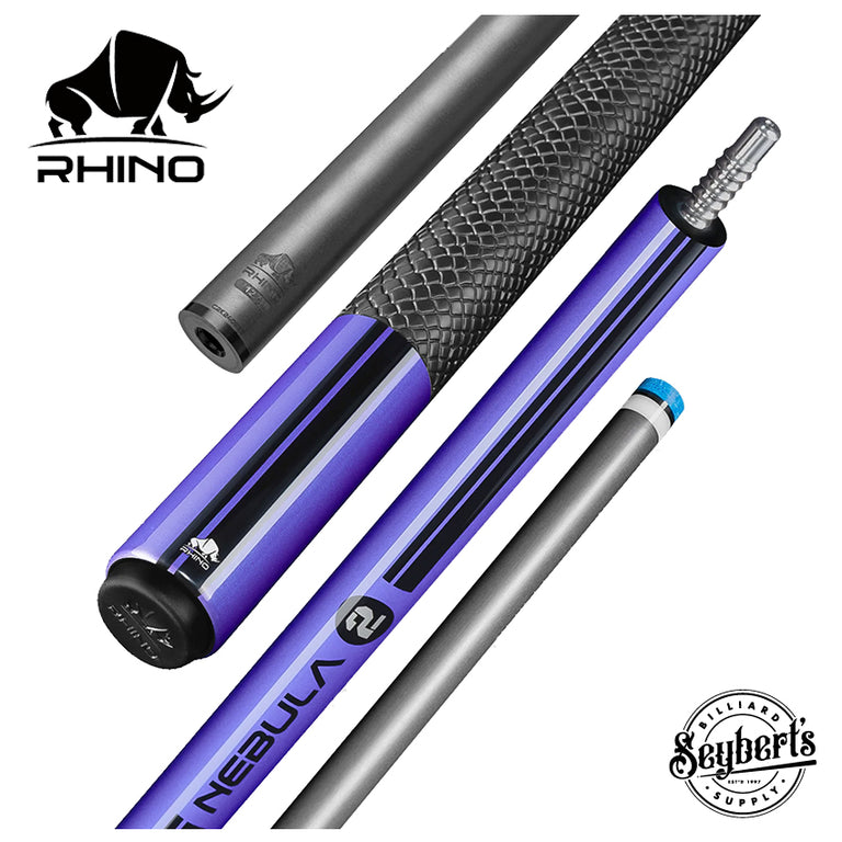 Rhino Nebula 2 Amethyst Purple Carbon Pool Cue with Sports Wrap