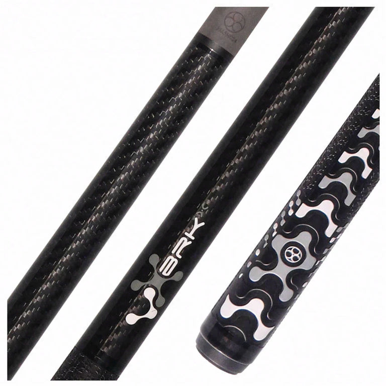 Poison VX BRKX Sport Wrap Jump/Break Pool Cue - Black and Gray with Venom Carbon Shaft