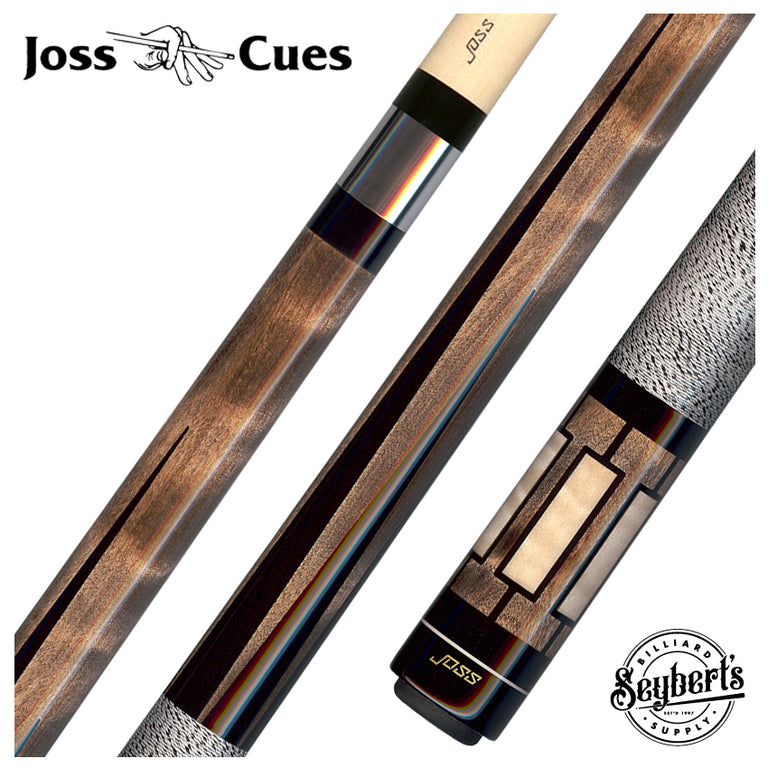 Joss Walnut Stained Maple with 6 Black Points Pool Cue - JC20-70