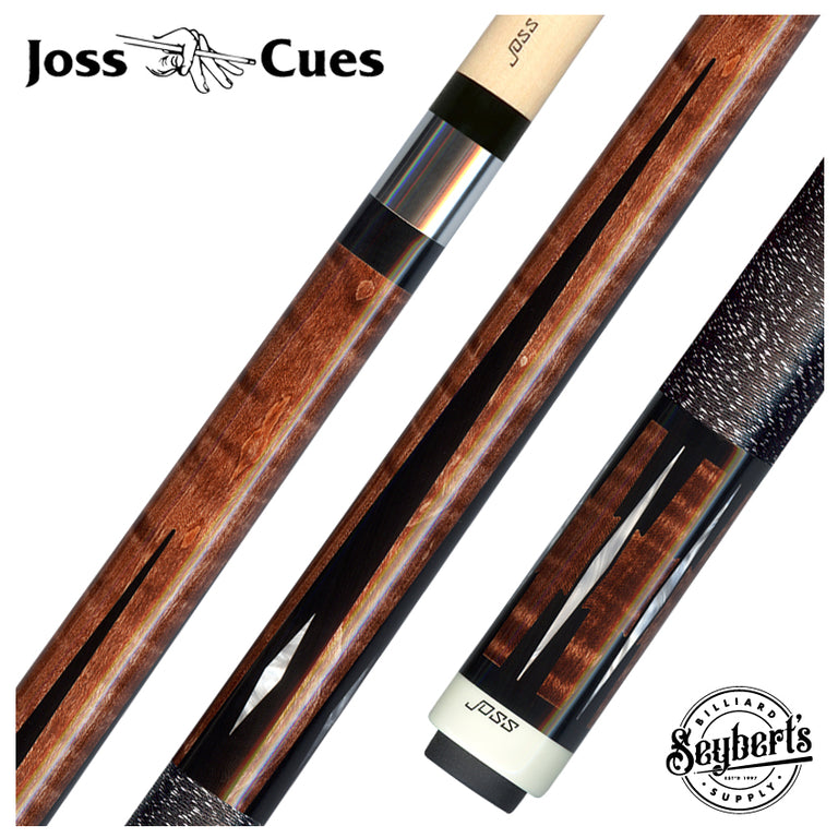 Joss Nutmeg Stained Maple with 4 Black Points Pool Cue - JC20-100