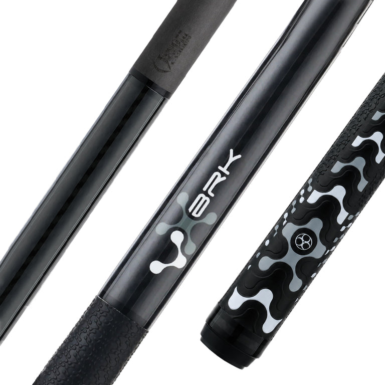 Poison VX BRK Sport Wrap Break Pool Cue - Black and Gray with Venom Carbon Shaft