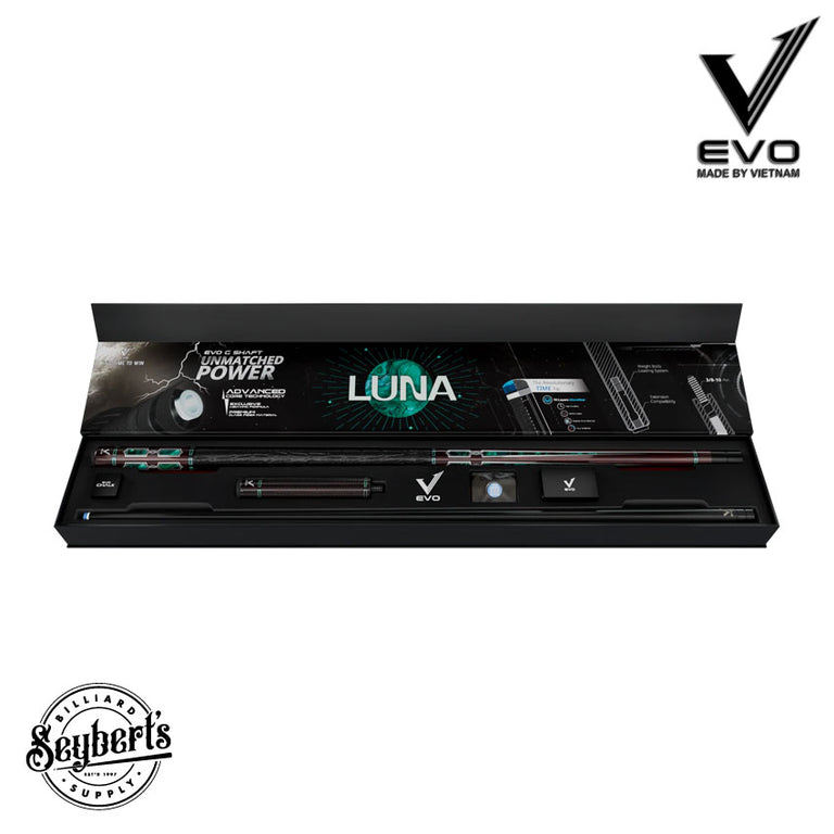 EVO Luna Malachite Eclipse Leather Wrap Pool Cue Maxbing Edition