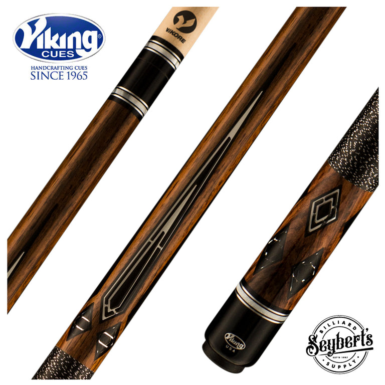 Viking B Series East Indian Rosewood with 116 Black and Mirror Inlays Play Cue - B5800-DIS