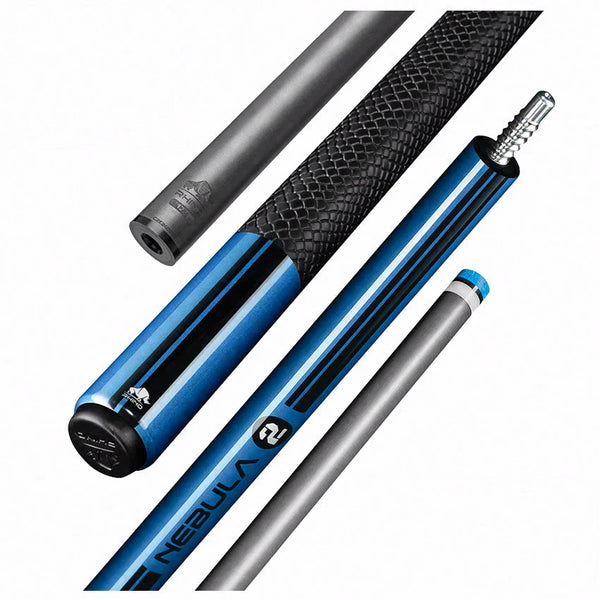 Rhino Nebula 2 Sky Blue Carbon Pool Cue with Sports Wrap