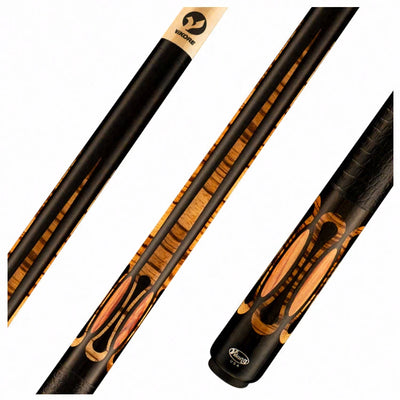 Viking Ovation Series Ebony with Zebrawood and Tulipwood Inlays Play Cue