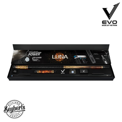 EVO Luna Golden Crest Leather Wrap Pool Cue Maxbing Edition