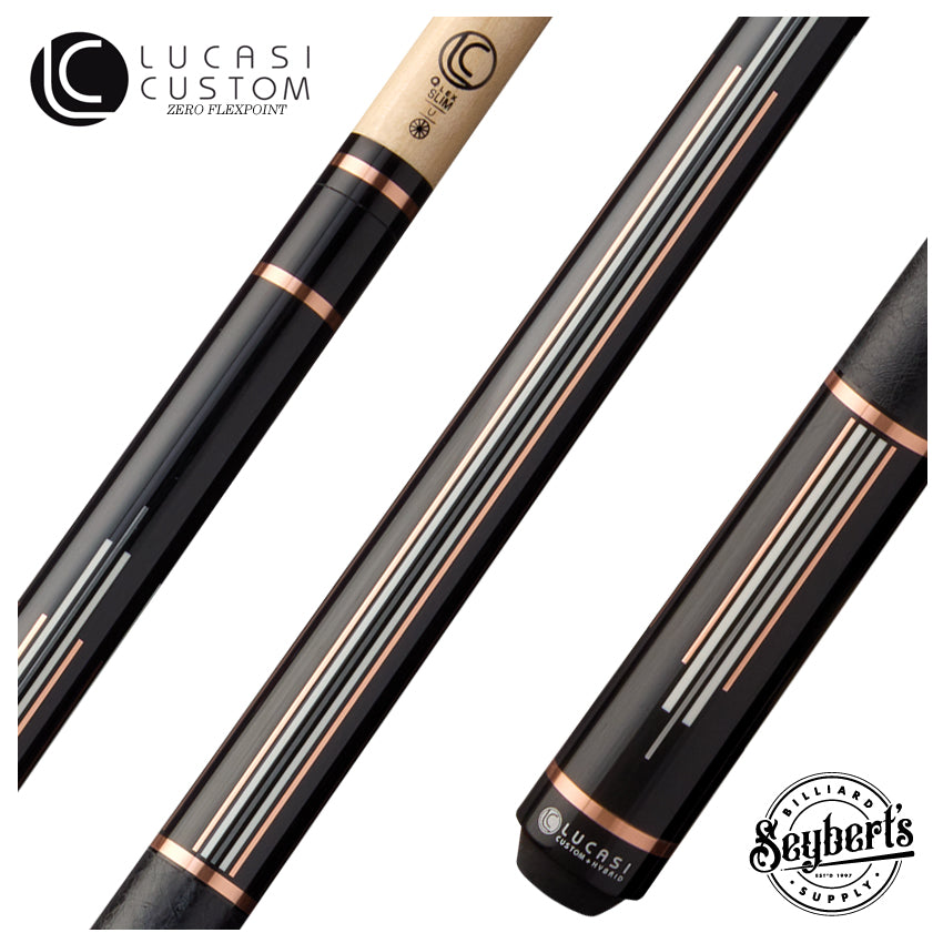 Lucasi Custom Art Deco Rose Gold & Silver Pool Cue - Seybert's