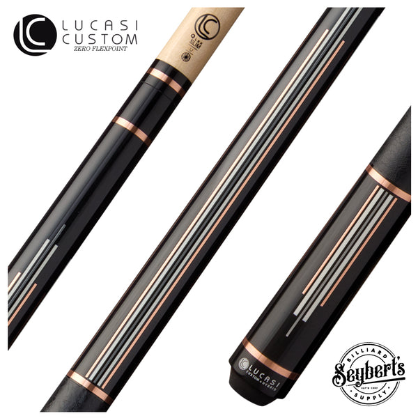 Lucasi Custom Art Deco Rose Gold & Silver Pool Cue - Seybert's