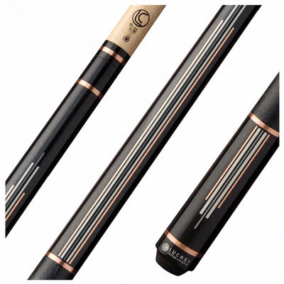 Lucasi Custom Art Deco Rose Gold & Silver Pool Cue