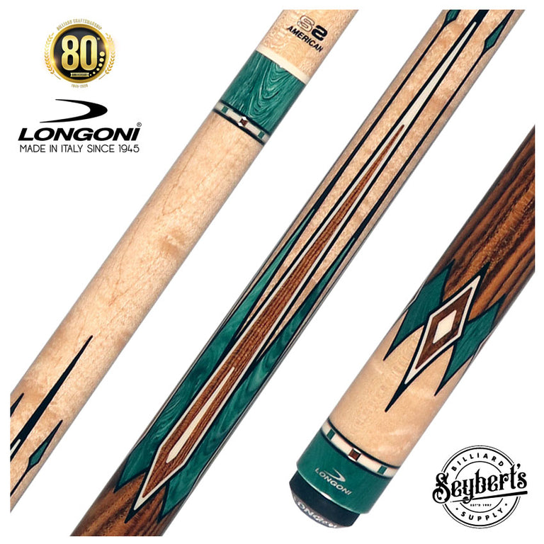Longoni Diamond No Wrap Pool Cue with S2 American Shaft