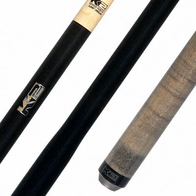 K2 Black and Gray Curly Maple 6 in 1 No Wrap Break/Jump Pool Cue