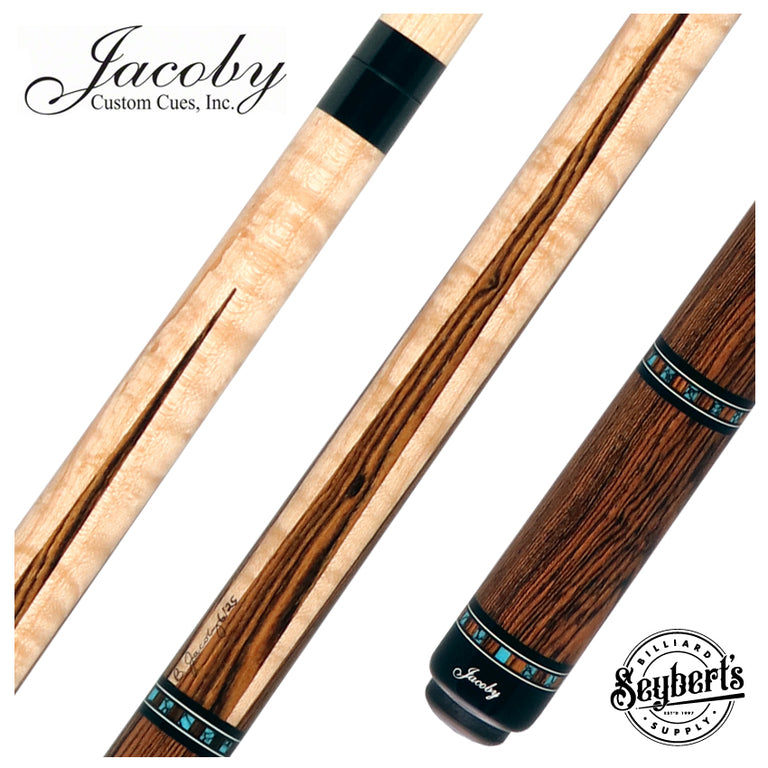Jacoby HBV2 Series Birdseye Maple Points with Bocote Points No Wrap Pool Cue