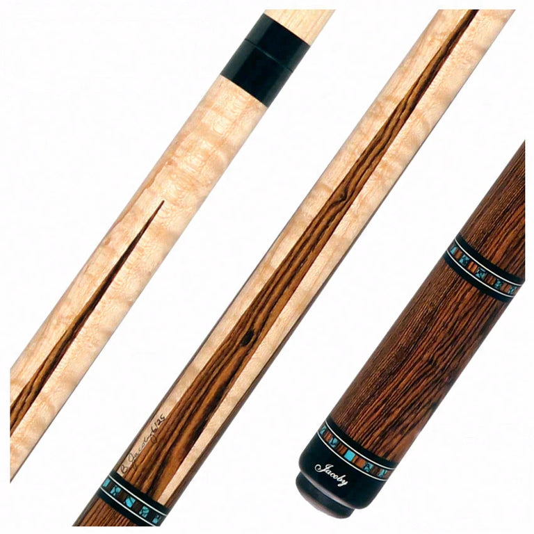 Jacoby HBV2 Series Birdseye Maple Points with Bocote Points No Wrap Pool Cue