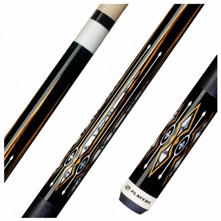 Players Midnight Black with White Recon Graphic Pool Cue - G4135