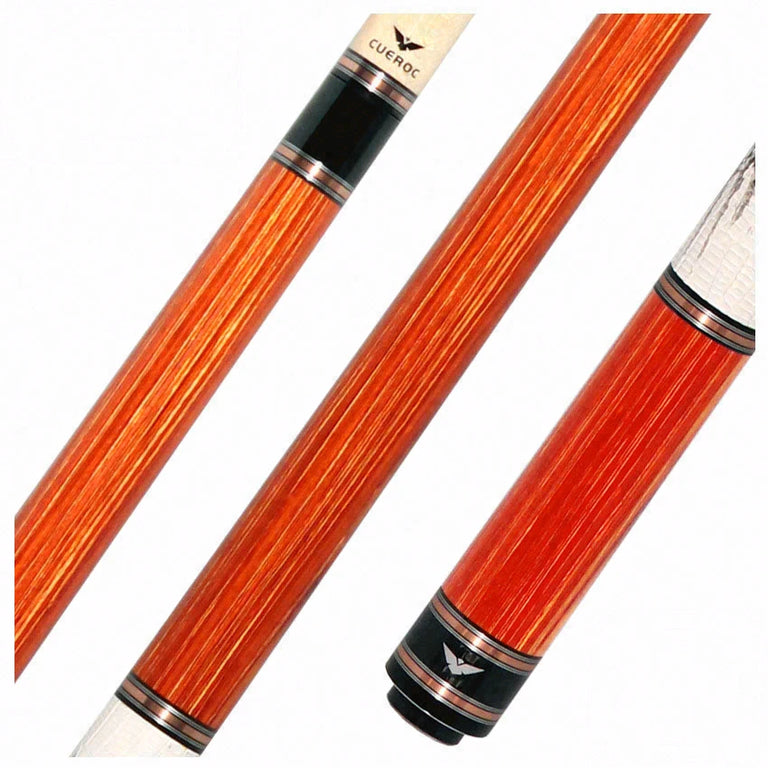 Cueroc Galaxy Dymond Tulipwood Pool Cue with Ring-Tailed Lizard Wrap
