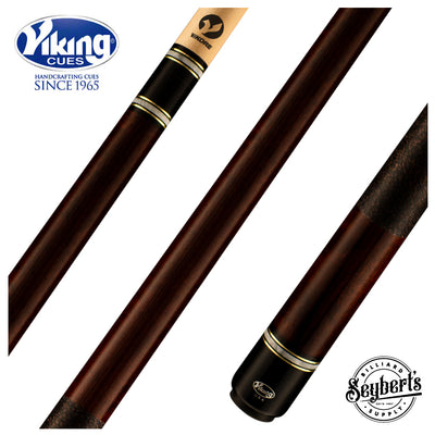 Viking ST0405 Storm Series Play Cue - Coffee-Stained Maple with Black and Brown Irish Linen Wrap