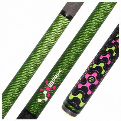 Poison VX BRK Sport Wrap Break Pool Cue - Green and Pink with Venom Carbon Shaft