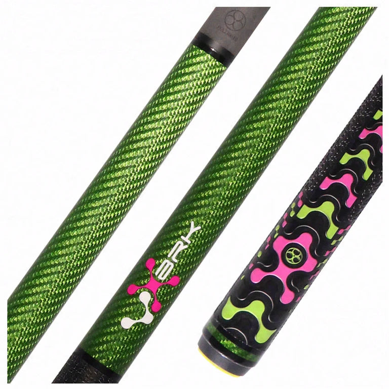 Poison VX BRK Sport Wrap Break Pool Cue - Green and Pink with Venom Carbon Shaft