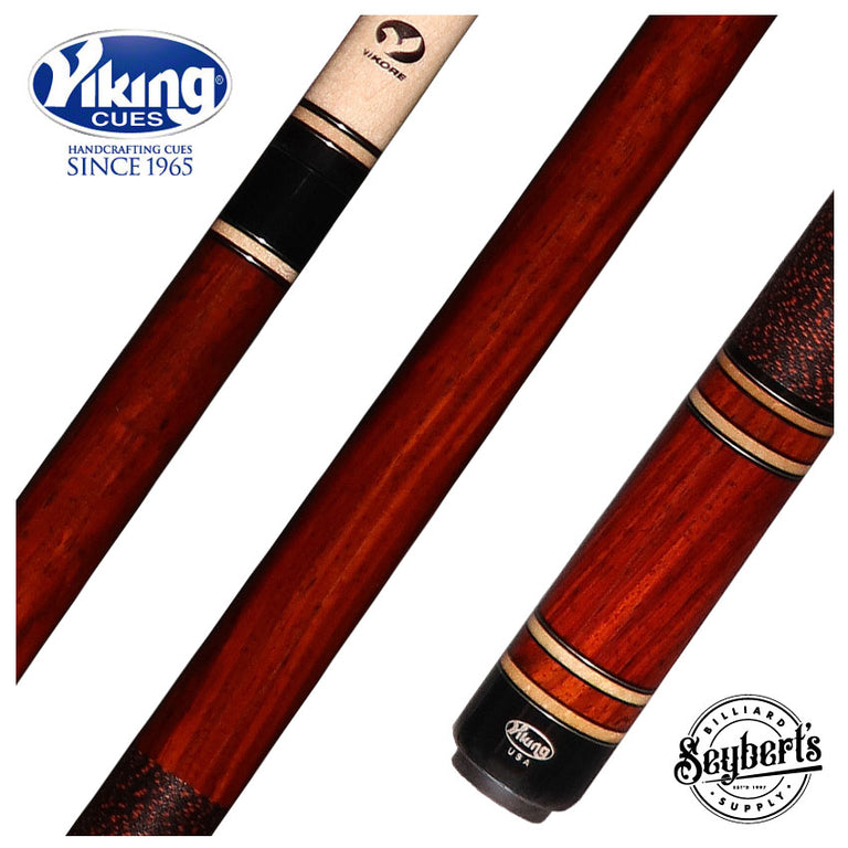 Viking B Series South American Cocobolo with Cocobolo, Birdseye Maple and Black Rings Play Cue - B3741-DIS