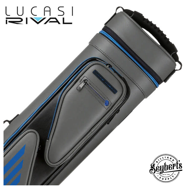 Lucasi Hybrid Rival Grey and Blue 4x8 Pool Cue Case - PXC2048