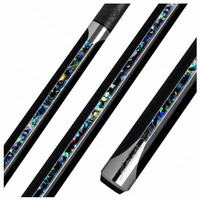 Predator P3 Galaxy Metallic Black with Galaxy Stripes No Wrap Pool Cue - Uni-loc