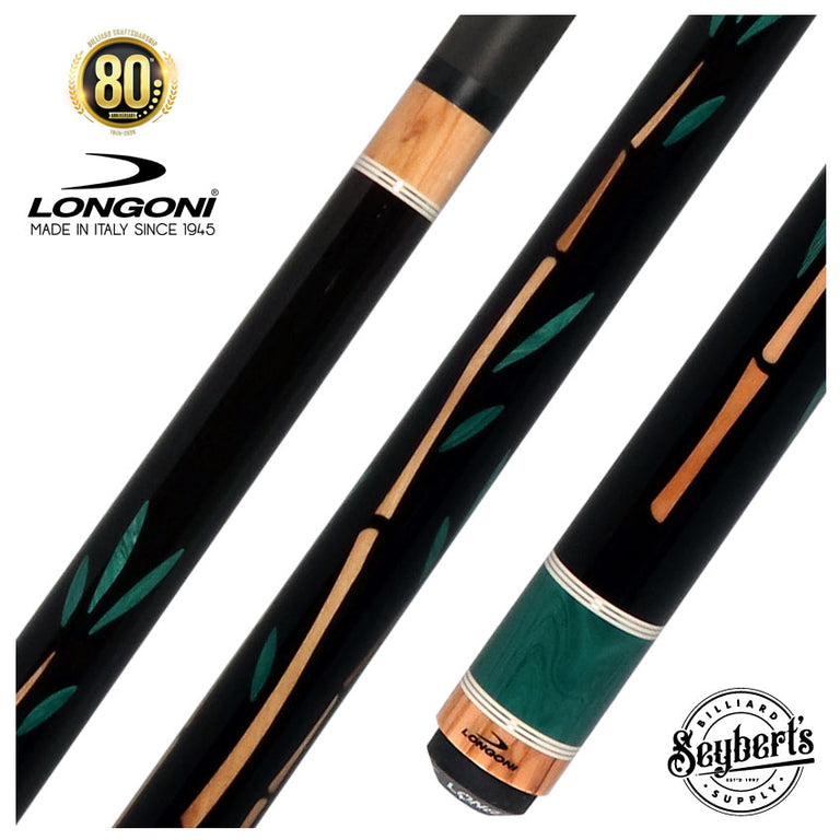 Longoni Longeva Ural No Wrap Pool Cue with Luna Nera Pure Graphite Shaft