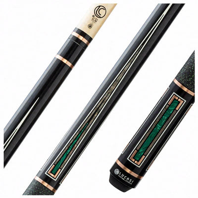 Lucasi Custom Art Deco Rose Gold & Malachite Pool Cue