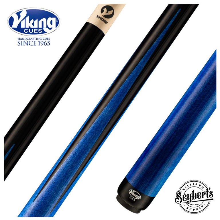 Viking MT0117 Motore Series Play Cue - Midnight Black with 4 Blue Inlaid Points